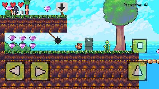 Fantasy Fox - 2D Pixel Platform, retro game screenshot 1