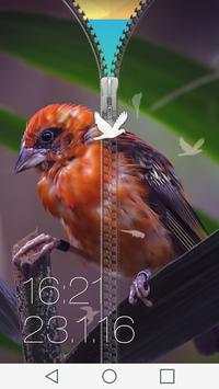 Birds Zipper Lock Screen screenshot 3