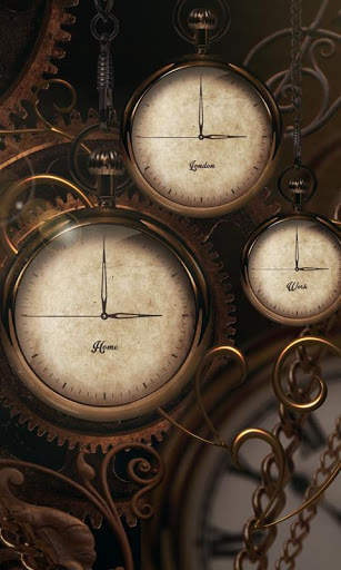 FREE Gold Clock - Live wallpaper screenshot 1