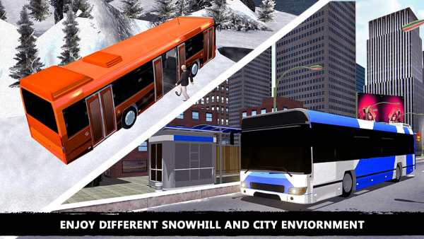 Offroad Snow Tourist Bus Drive screenshot 3