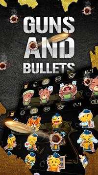 Golden Gun 🔫and Bullet Keyboard Theme screenshot 3
