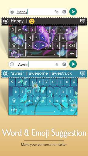 Neon Butterfly Keyboard screenshot 3