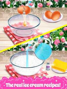 Rainbow Unicorn Rose Ice Cream - Cooking Games screenshot 5