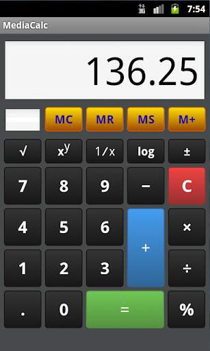 MediaCalc - Pocket Calculator 2 تصوير الشاشة