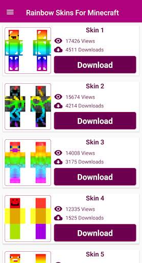 Rainbow skins - for Minecraft Skins screenshot 1
