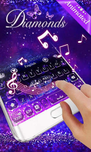 3D Diamonds GO Keyboard Animated Theme screenshot 5