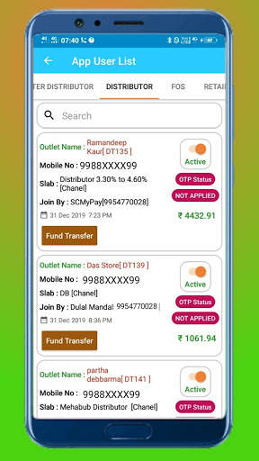 SCMyPay Distributor-Master Recharge, Bill Payment screenshot 4