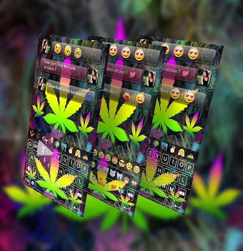 Rasta Smoke Emoji Keyboard screenshot 1