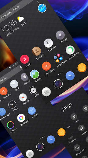 Black simple business -APUS Launcher free theme screenshot 2