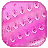 Pink Water Drops Keyboard Theme icon
