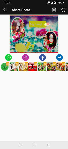 Flowers Dual Photo Frames screenshot 8