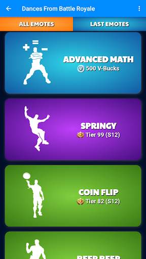 FORT Emotes Royale BR Dances Shop - 2020 screenshot 2