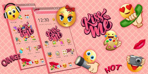 Sweet Emoji Pink Theme screenshot 4