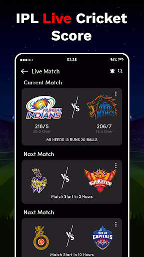Live Ipl Score - Cricket Score screenshot 1