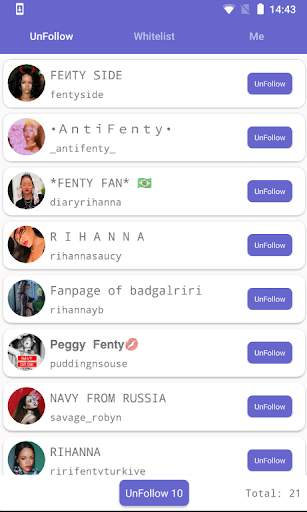 Unfollowers for Instagram,lost screenshot 2