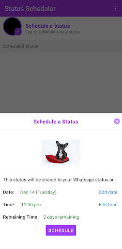 Status Scheduler for WhatsApp screenshot 3