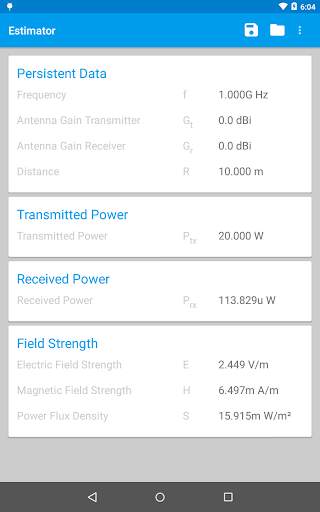 Field Strength & Power Estimator screenshot 6