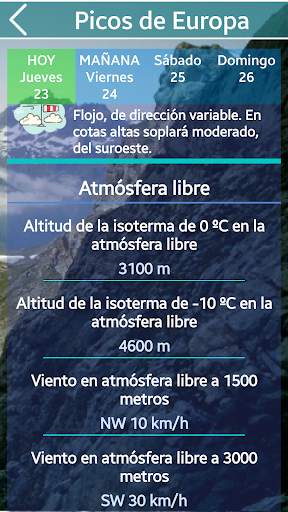 El Tiempo en la Montaña screenshot 3