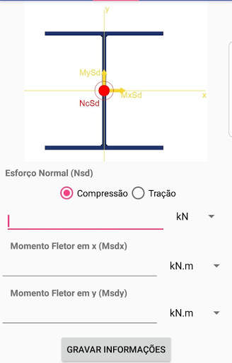 Flexão Composta - NBR 8800:2008 screenshot 3