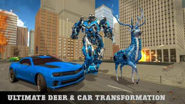 US Police Deer Robot Cop Car Transforming Game screenshot 3