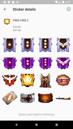Latest Free Fire FF Sticker forWAStickerApps screenshot 2