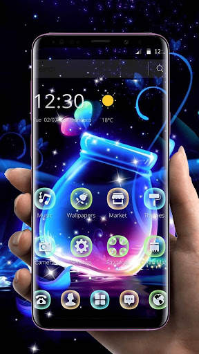 Crystal Dream Sparkling Butterfly Bottle Theme screenshot 5