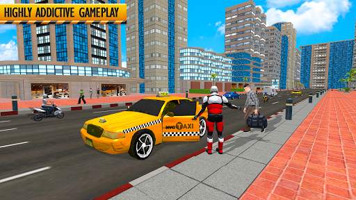 Robot Taxi Driver: New Taxi Driving Games 2020 screenshot 2
