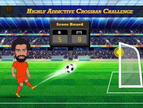 Palang Sepak bola Bebas Tendangan Tantangan screenshot 1