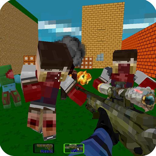 Blocky Gun Combat SWAT Zombie Survival icon