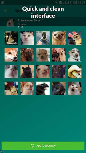 Broken Animal Meme Stickers WA screenshot 2