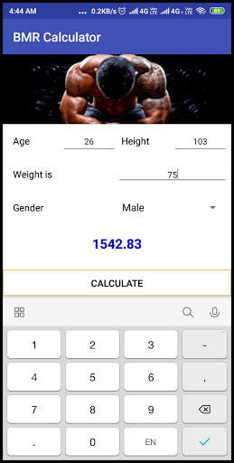 BMR Calculator screenshot 1