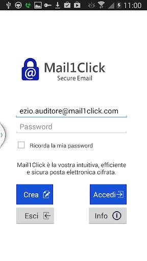 Mail1Click- Posta Cifrata screenshot 1