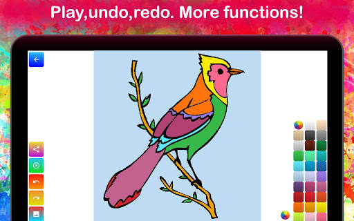 Glitter Bird Coloring Pages Game for kids🐦 screenshot 11