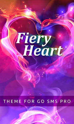 GO SMS PRO FIERY HEART THEME screenshot 1