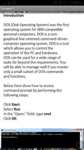 Dos Command screenshot 2