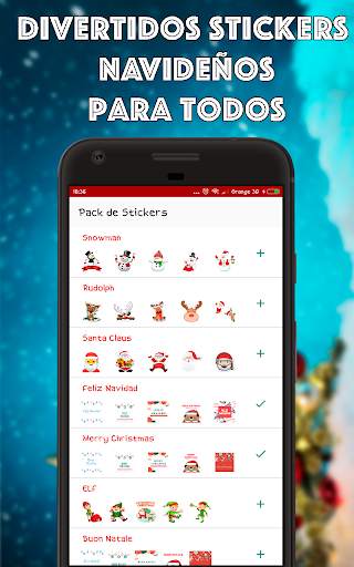 Stickers Navideños para Whatsapp - WAStickersApp screenshot 1