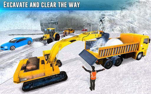 Snow Driving Rescue Plow Excavator Crane Operator screenshot 12