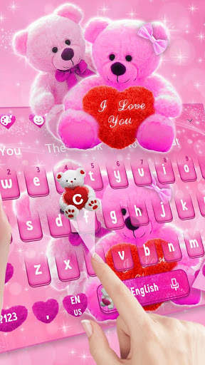 Couple Bear Love Keyboard Theme screenshot 2