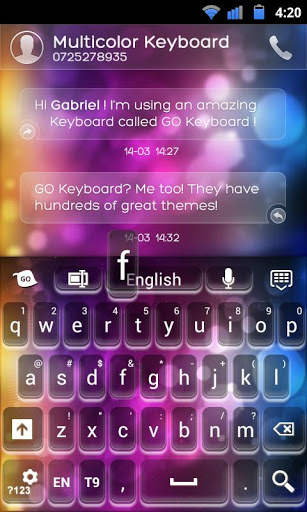 GO Keyboard Multicolor Theme screenshot 5