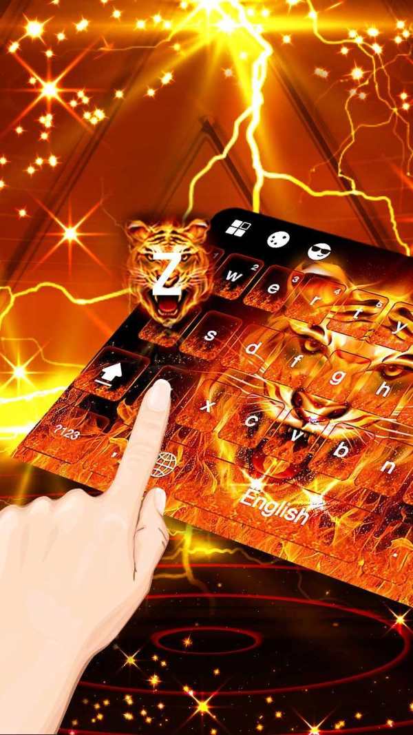Fire Tiger Keyboard Theme screenshot 4