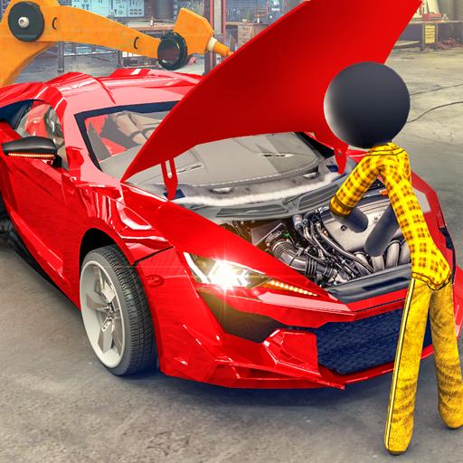 Stickman Car Garage Repair Shop icon
