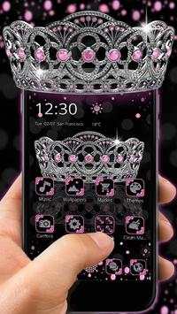 Sparkling Pink crown Theme screenshot 1