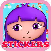 Dora baby stickers book games icon
