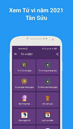 Tử vi 2021 - Xem tu vi hang ngay , xem boi tarot screenshot 1