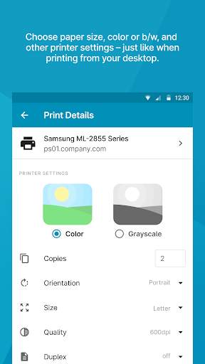 ezeep Blue Printer App скриншот 3
