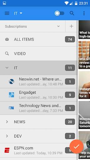 gReader | Feedly | News | RSS screenshot 2