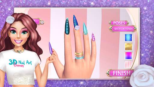 3D Nail Art Games for Girls screenshot 2