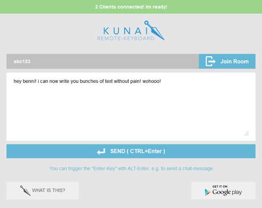 Kunai - Remote Keyboard स्क्रीनशॉट 6