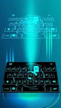 Blue Tech Keyboard Theme स्क्रीनशॉट 2
