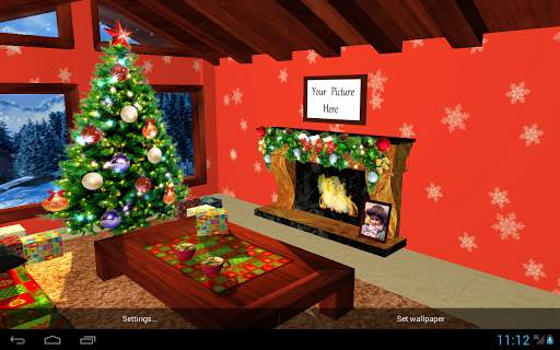 3D Christmas fireplace screenshot 5